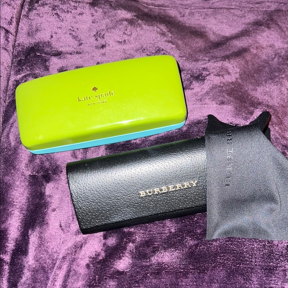 BURBERRY AND KATE SPADE SUNGLASS CASES